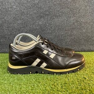 VTG Skechers Grand Jam Sneakers Womens Size 10 Black Leather Casual Lace Up Y2k